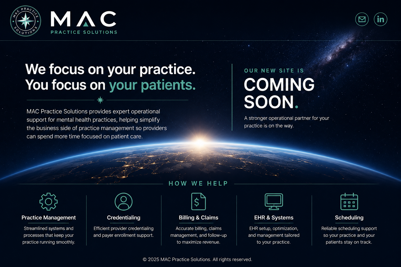 MAC Practice Solutions. We focus on your practice. You focus on your patients. Our new site is coming soon.